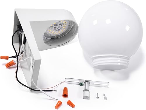 Miniatura 6 de CORAMDEO Luz de globo LED residencial comercial para exteriores, fotocélula del atardecer al amanecer, ubicación húmeda, interruptor de selección de