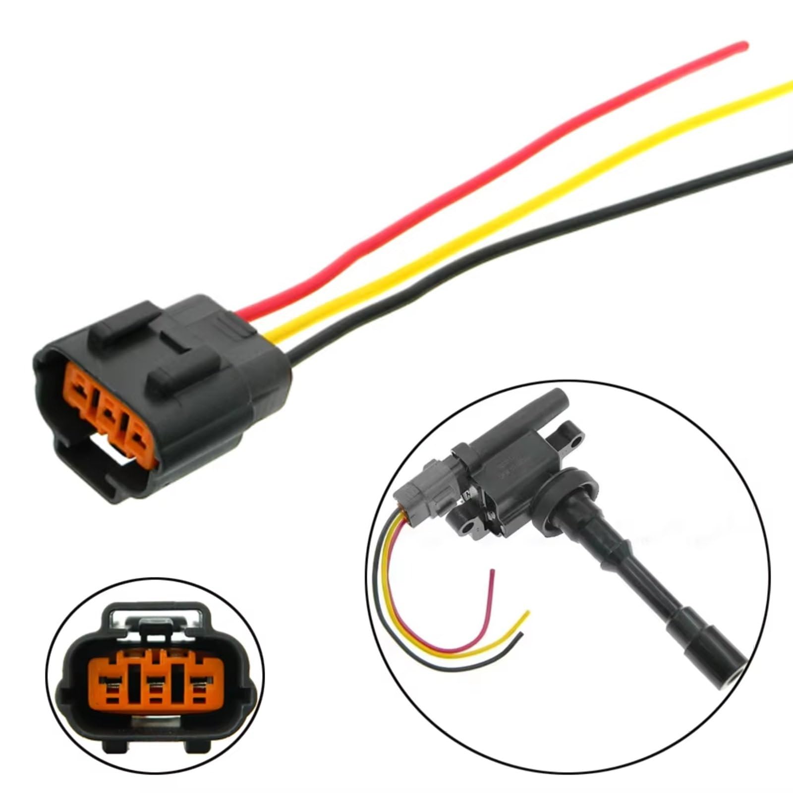 Zündspulenstecker-Kabelbaum für Mitsubishi Space Star 2001 2002 2003 2004 Lancer Kombi 2003-2008 Zündspulenstecker 099700048 (2 Stück)