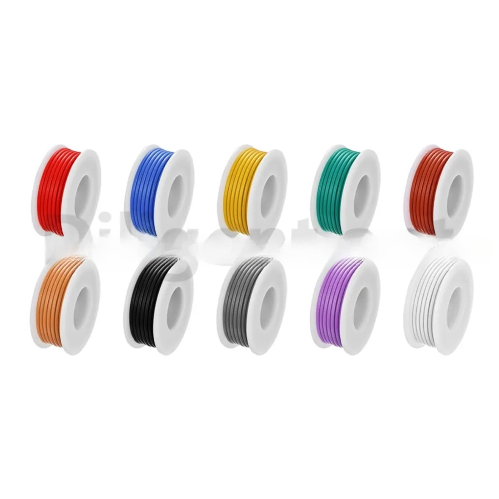 wąż silikonowy i kabel 5 kolorów mieszanych 1 puszka tinned pure copper(2; 250 m; 30 AWG)