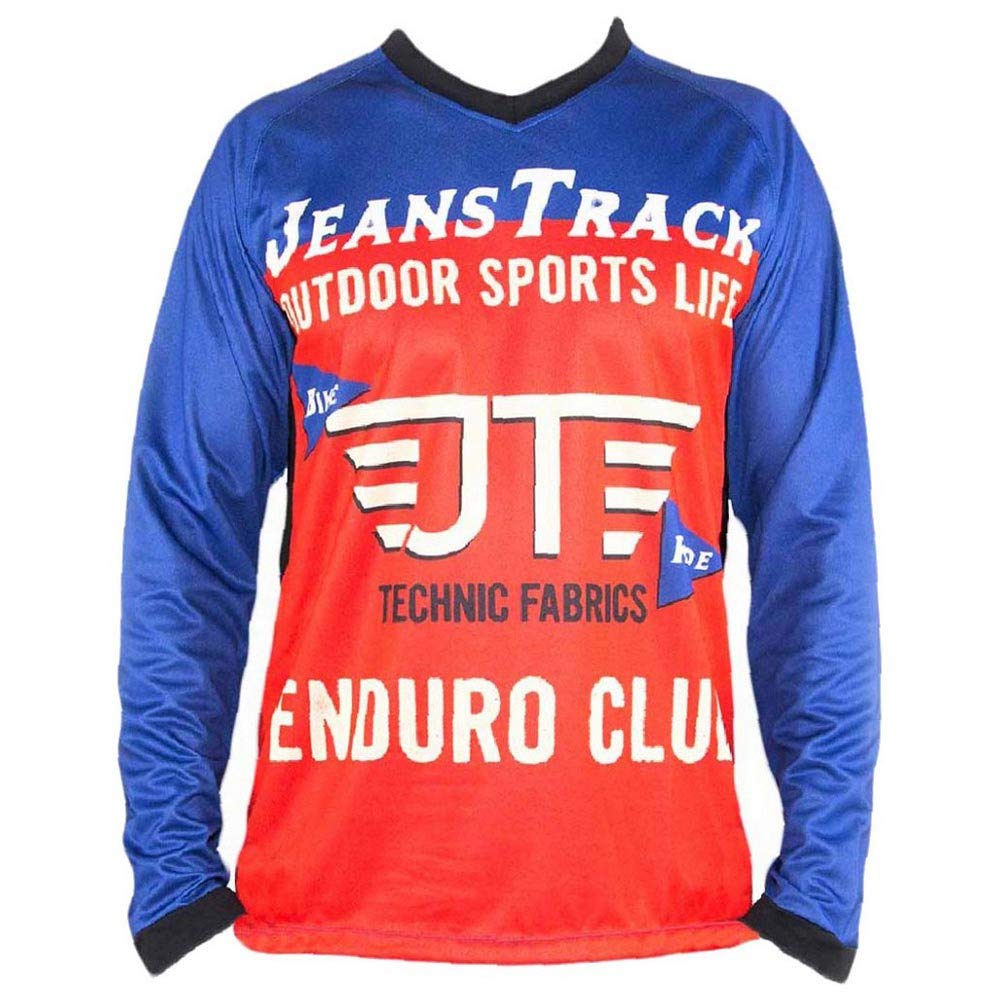 Jeanstrack Enduro Extr Technical shirt MTB, Unisex Adult, unisex_adult, 135, Red and Blue, XL
