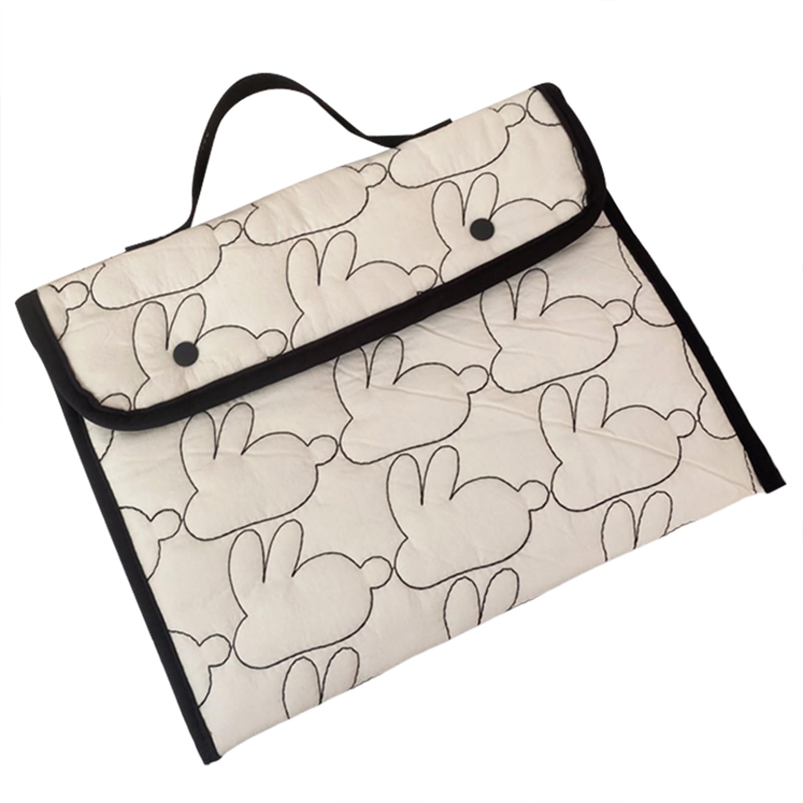 Kalttoy E Protectiv Embroidered Rabbits Tablet Pack Storag Bag Hom Decoration Accessory For Notebooks And Students Polyester Notebook Sleev