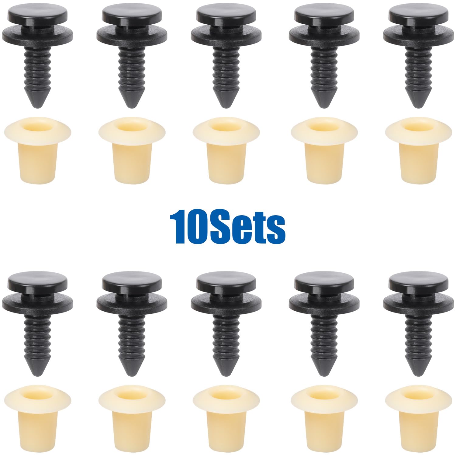 10 Pack Audi Interior Pillar Trim Clips - Silver Metal, Fits A3, A4, A5, A6, Q5, TT Models