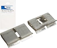 ICC 66 Wiring Block Bridging Clips 100-Pack - Tin-Plated Phosphor Bronze U-Shaped Clips for Quick Secure Network Installs