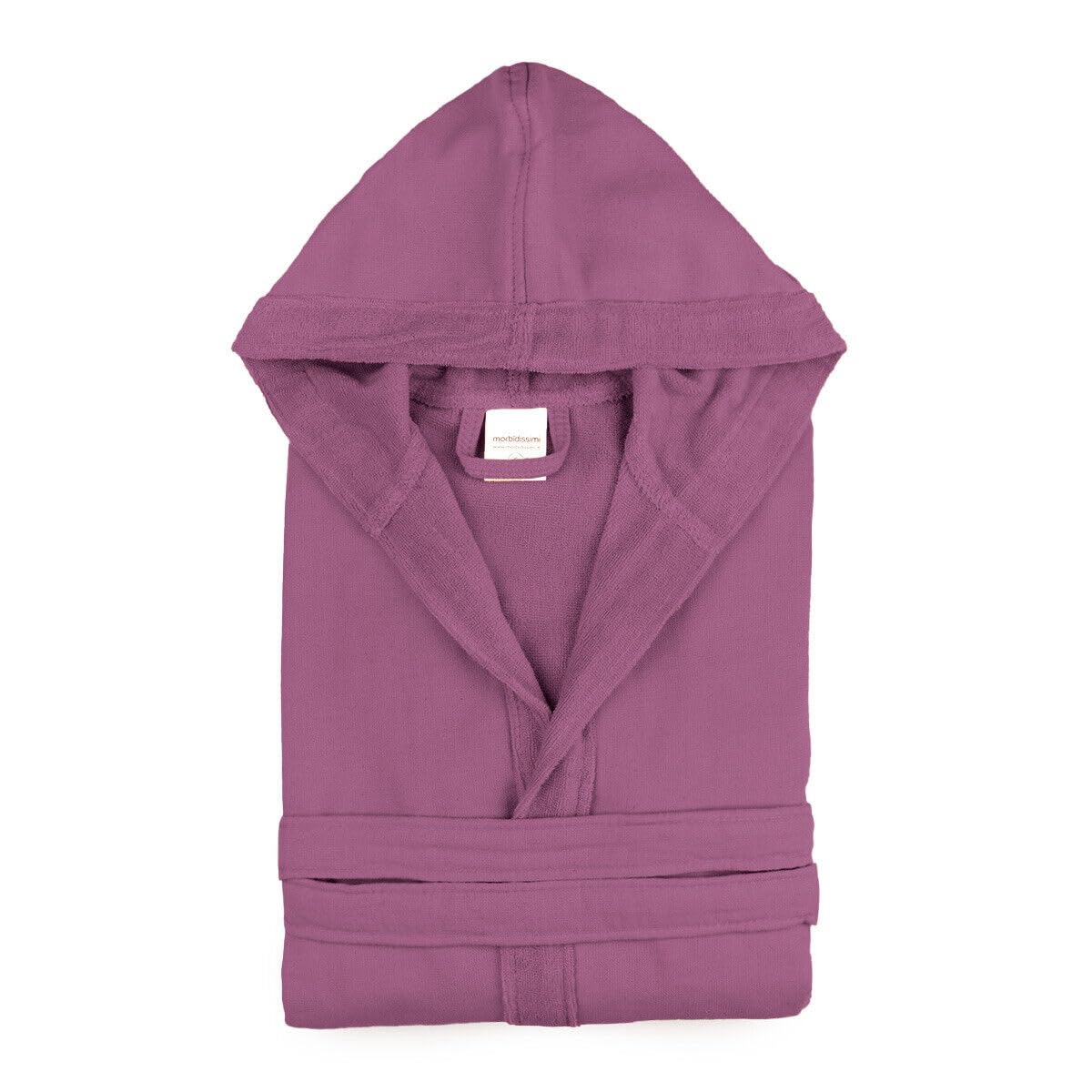 Morbidissimi Accappatoio Monoterry Cotone e Spugna per Uomo e Donna, Con Cappuccio, Cinturino e 2 Tasche, Morbido 230 gr/mq, Accappatoi J534