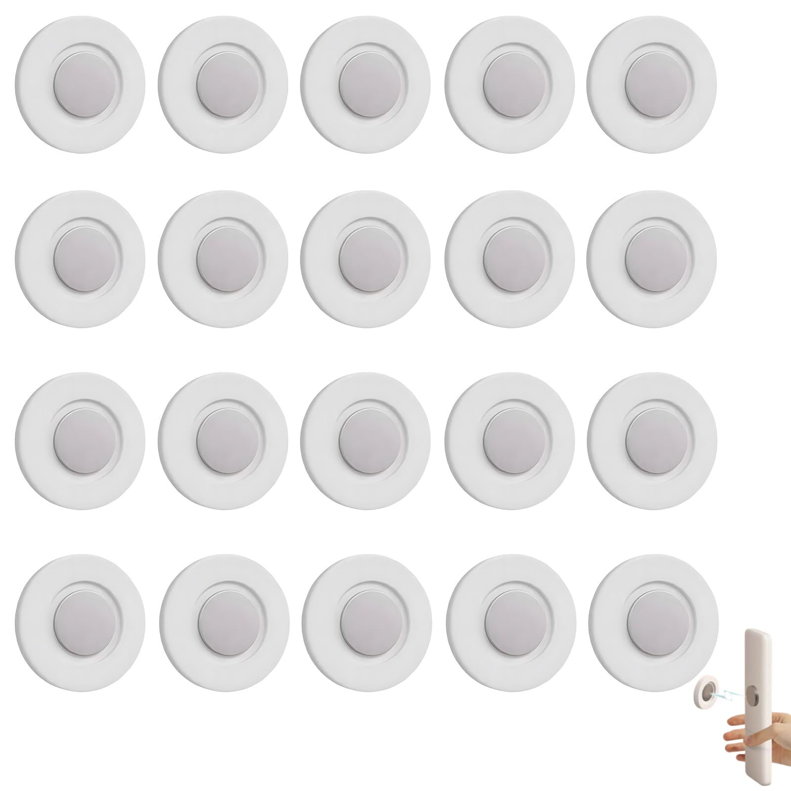 20 Pcs Magnetic Remote Control Holder Self-Adhesive Wall Mount