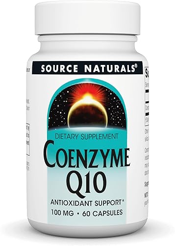 Source Natural Coenzima Q10 Soporte antioxidante 100 mg para corazón, cerebro, inmunidad e hígado - 60 cápsulas