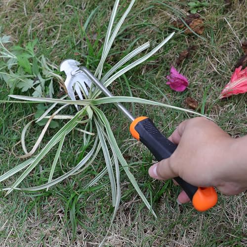 Weed Puller Tool,Portable Garden Weeder Tool,2024 New Gardening Weeding Tools,for Hand Weeder Puller for Vegetable Gardening Backyard Farm Planting & Uprooting Weeding Tool (Rubber Handle) - Image 6