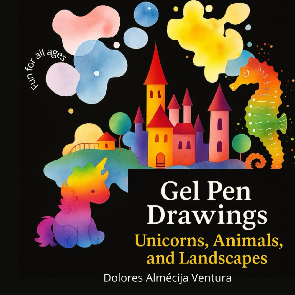 Magical Creatures, animals, landscapes...: A Glitter Gel Pen Activity Book: Trace, Decorate, and Bring to Life Vibrant Silhouettes with Gel Pens