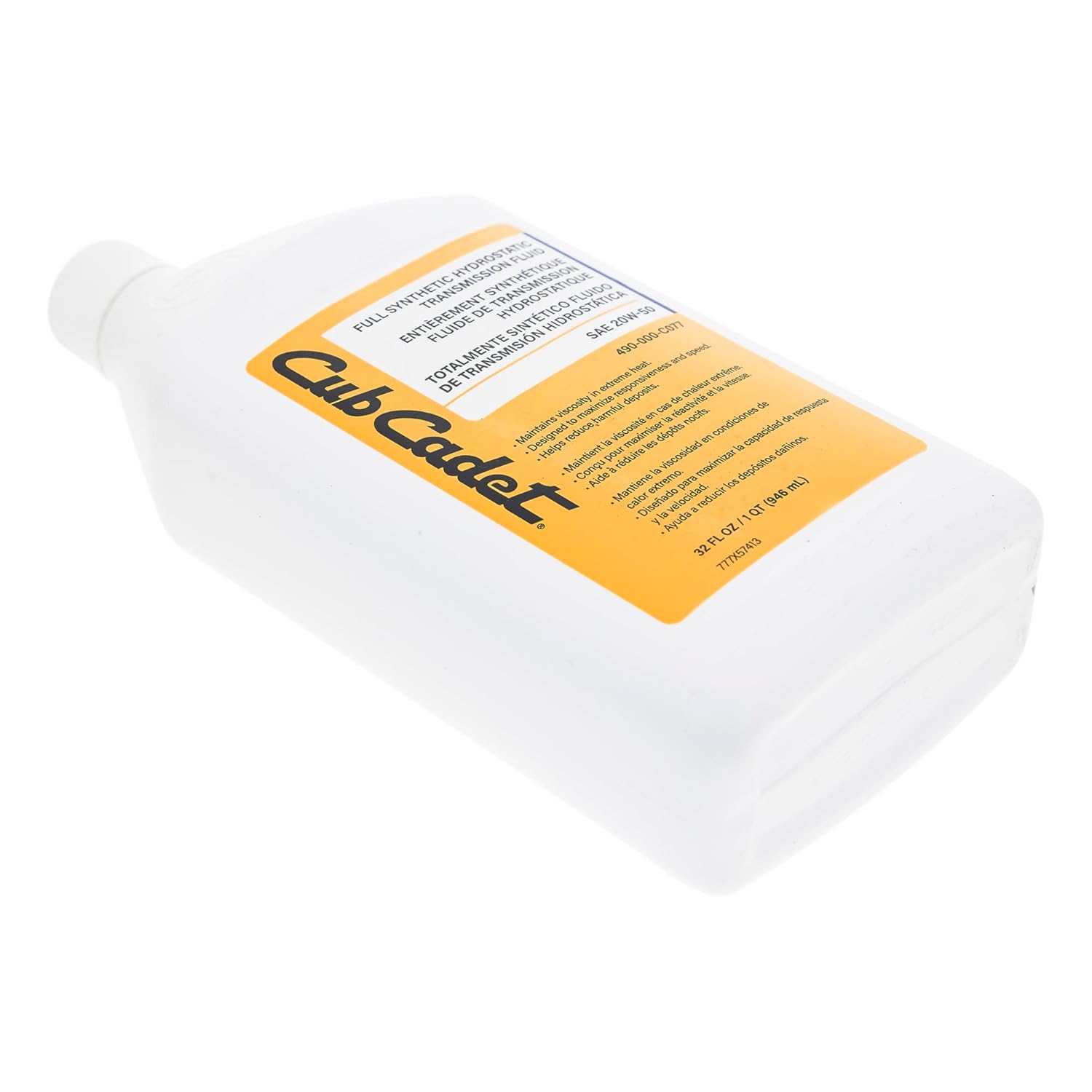 CUB CADET 490-000-C077 20W-50 Full Synthetic Hydrostatic Transmission Fluid for