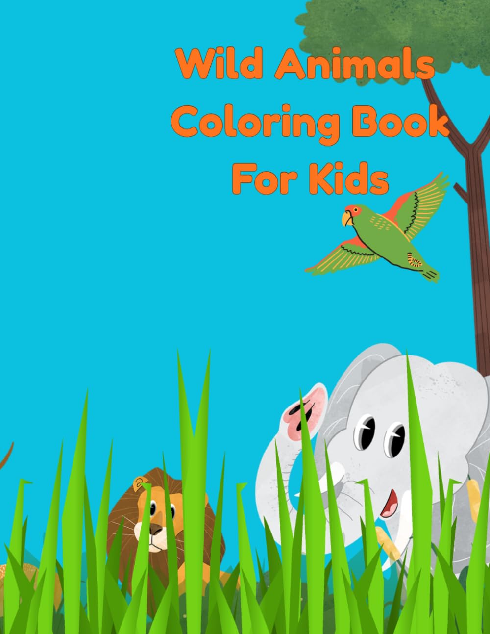 Wild Animals Coloring Book For Kids
