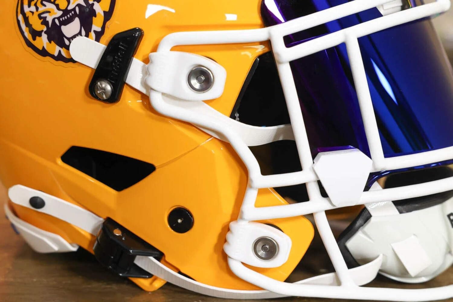 LSU Collectible SpeedFlex Helmet - GG Special Edition - with Free USA Flag Decal - Perfect for Sports Fans and Collectors - Green Gridiron