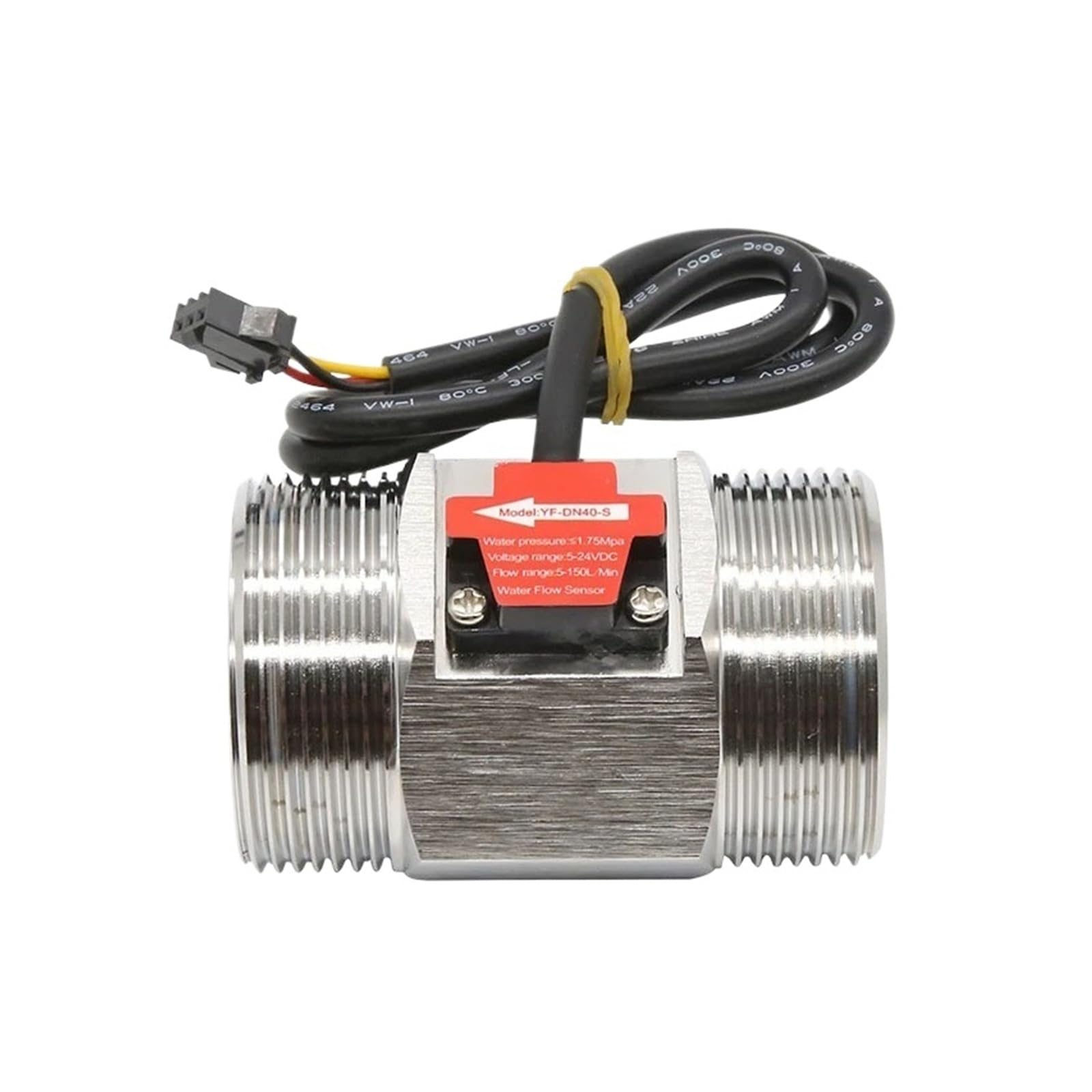 SDGBCXD flow meter, Stainless Steel Water Flow Sensor 1.5/2Inch DN40 DN50 Large Diameter Flowmeter(DN40)
