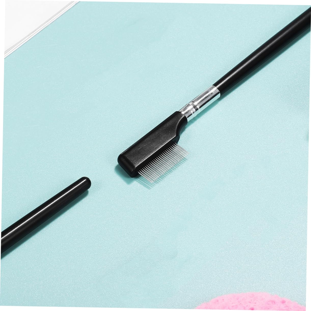 Didiseaon 4sets Straight Handle Steel Needle Lash Applicator Eyelash Comb Brush for Women Lash Separator Tool Perfect for Makeup Artists 2pcs*4