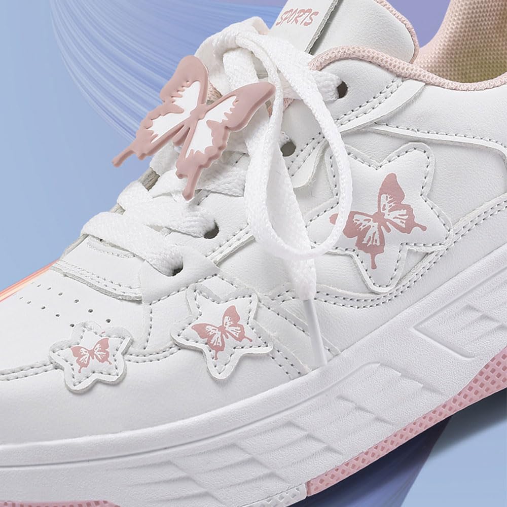 ENEN Papillon Chaussure Roller Fille, Basket Roller pour Enfan Chaussure a Roulette Garcon Fille Garçons Roues Basket a Roulette Adolescents pour Extérieur