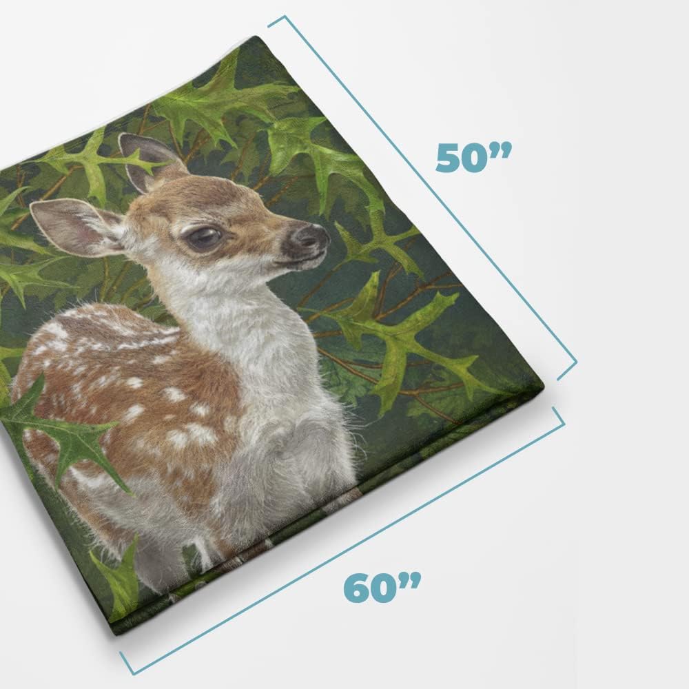 Forest Fawn Kids Full Size Fleece Blanket