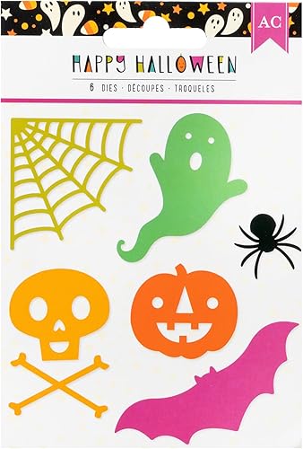 American Crafts Troqueles de metal Happy Halloween, 6 piezas, troquelado
