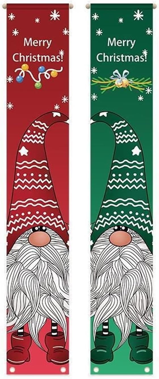 Merry Christmas Banners Christmas Decoration Couplet, Christmas Party Decoration Flag Hanging, Party Decoration Background Cloth Hanging Banner Door Hanging Xmas Porch Sign Decorations (Color : 21,