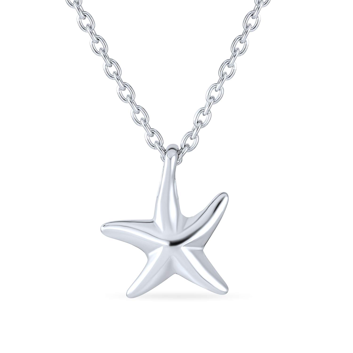 Collier pendentif étoile de mer argent femmes et adolescentes