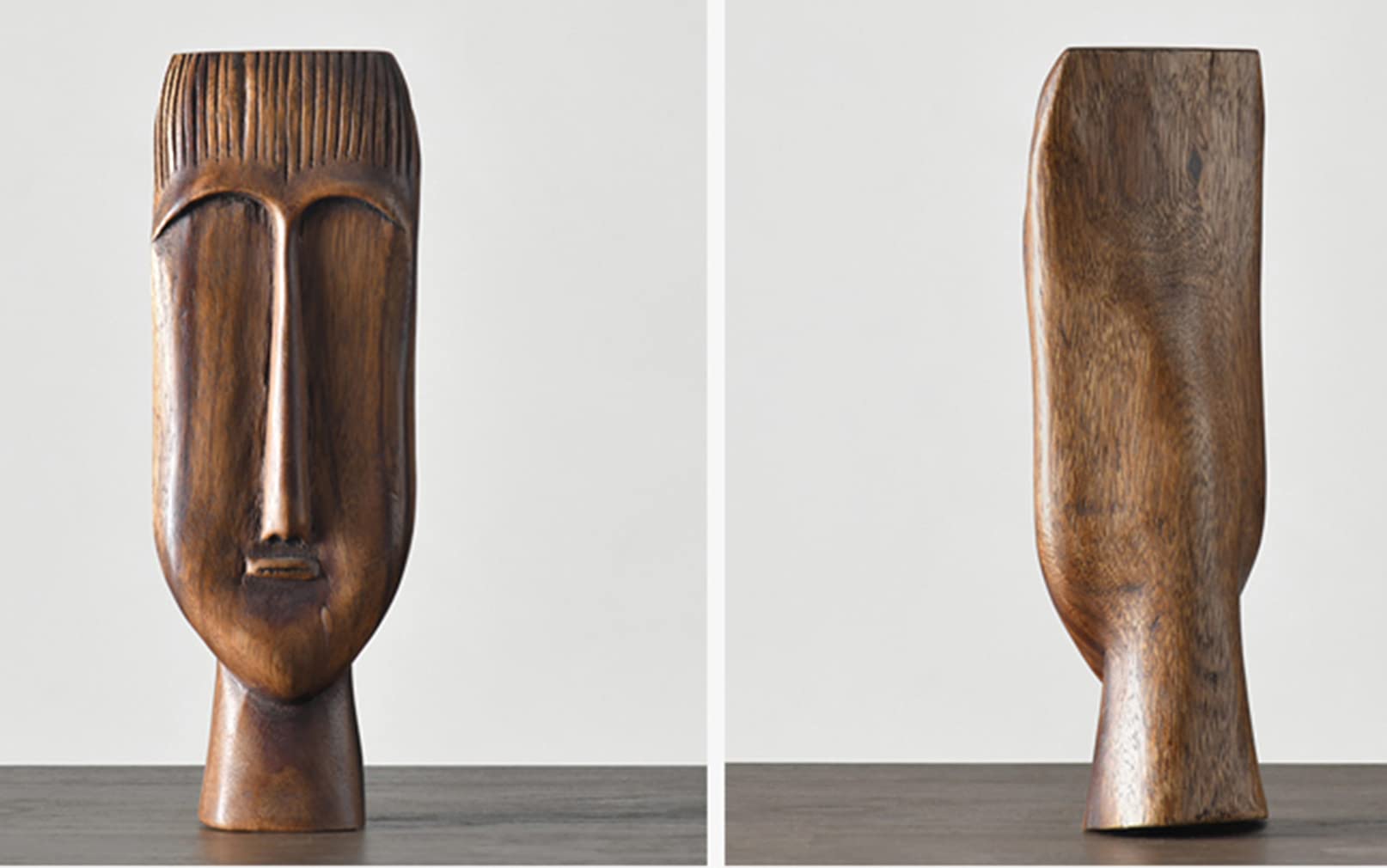 Amazon.co.jp: キャラクターの胸像、顔の彫刻木彫りの装飾アンティーク