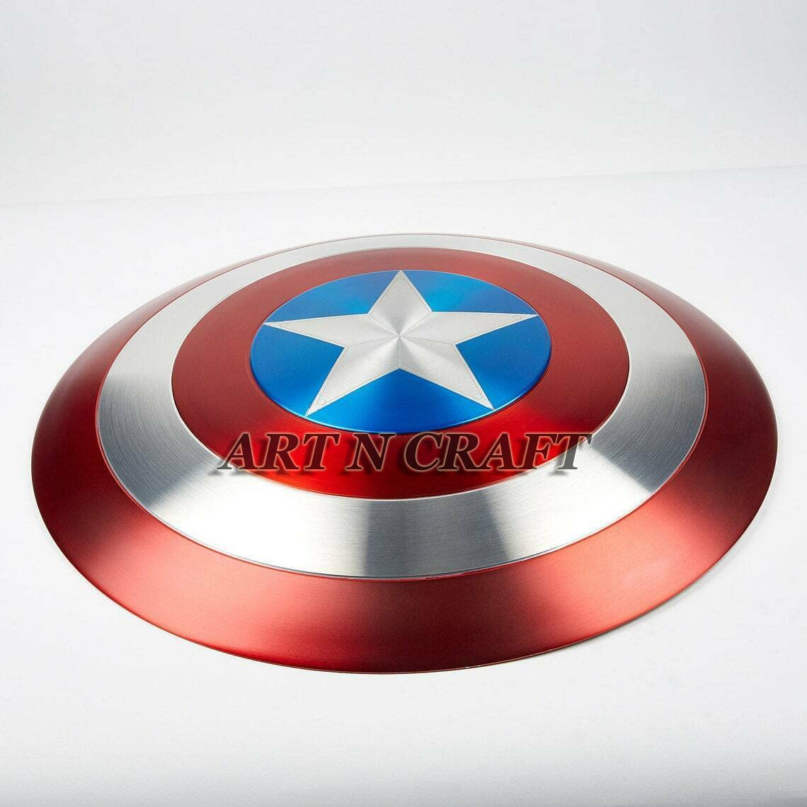 ART N CRAFT 22 Inch Metal Shield Prop Replica for Marvel Fans Collectors Cosplay Gifting Home Decor | Sturdy 2.8 Kg Battle Shield Inspired by Superhero Films | Iconic Display Memorabilia 2