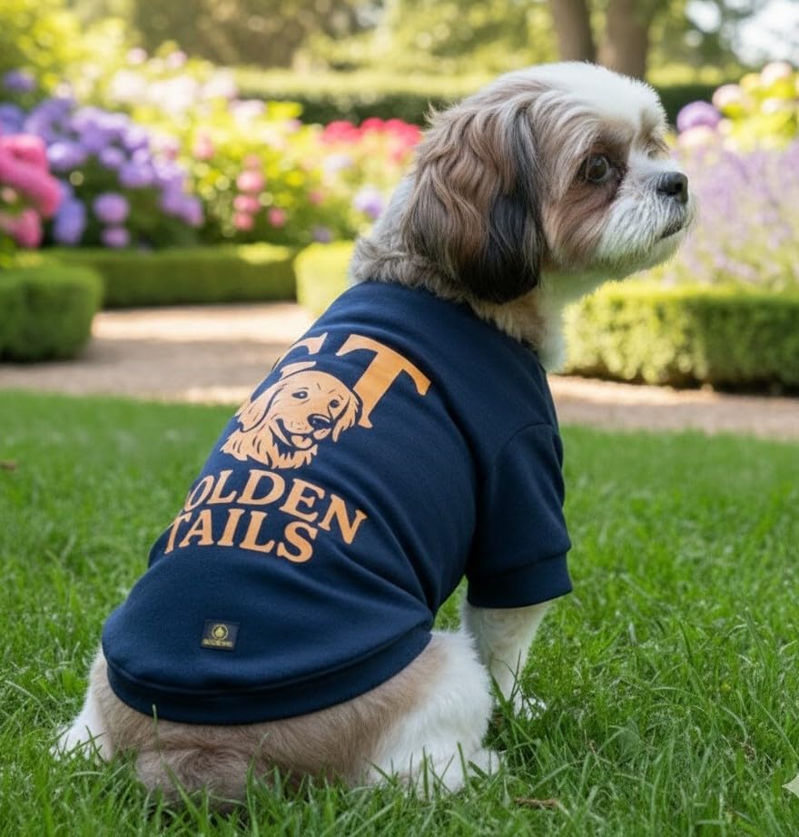Golden Tails Pet Sweatshirt, Winter Fleece Sweater for Dogs and Cats, XXL, 22 Inch, Blue 1