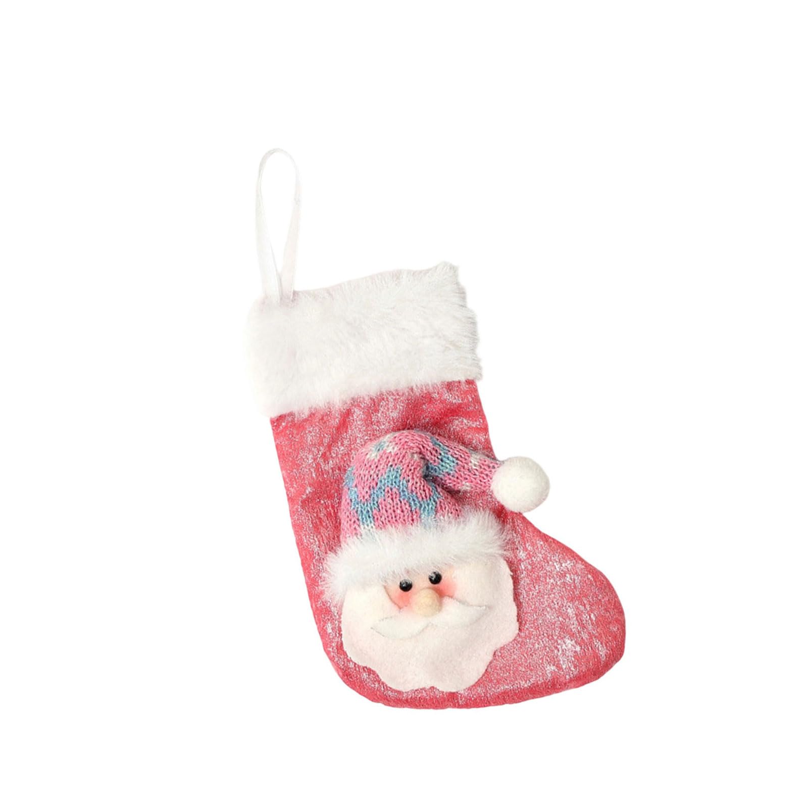 Elnwnnkc C Elnwnnk Miniature Sock Decoration Soft Washable Loth Seasonal Tree Hanging Accessory Hristmas Stocking Pendant Storage