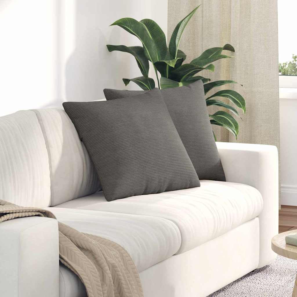 Weiche Cordkissen für Sofa 2 Stück mit samtiger Textur und modernem Design als Elegante Sofakissen und plüschige Sofakissen samtige Dekokissen