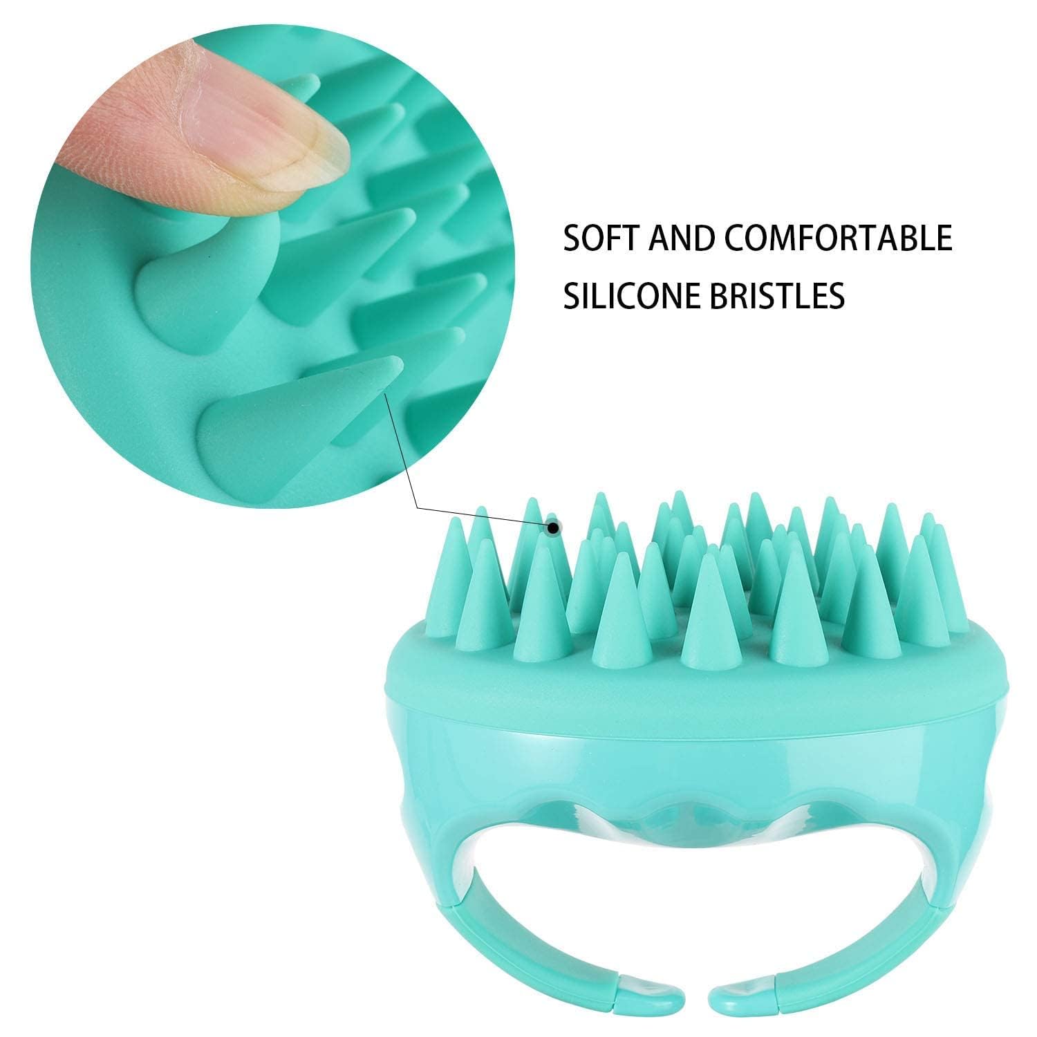 RIDHMIN Hair Scalp Massager Shampoo Brush, Shower Brush with Long & Flexible Silicone Bristles for Scalp Scrub, Head Massage and Hair Growth (Multicolor) 3