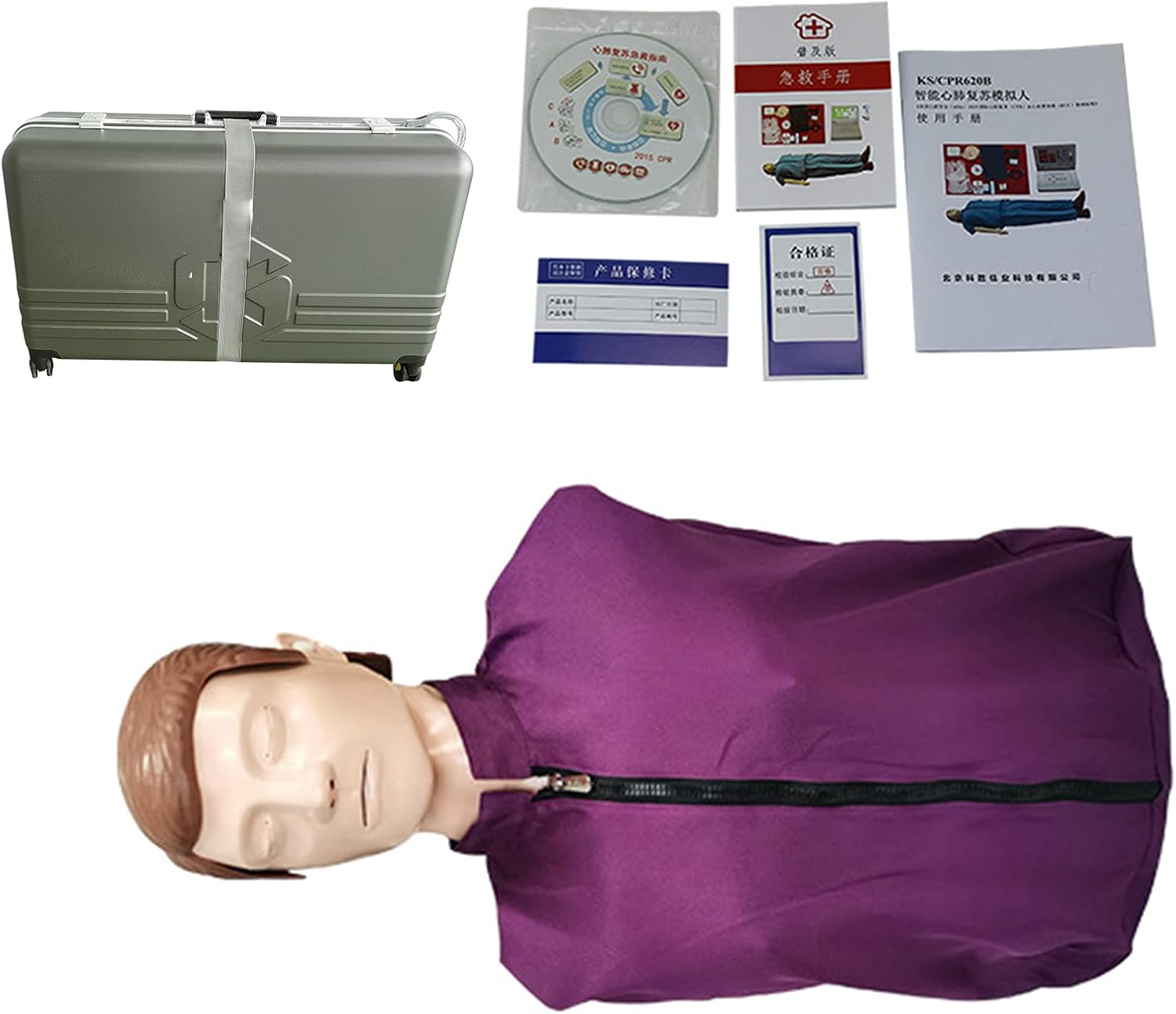 Half Body CPR Manikin Kit Cardiopulmonary Resuscitation Mannequin CPR First Aid Training Manikin