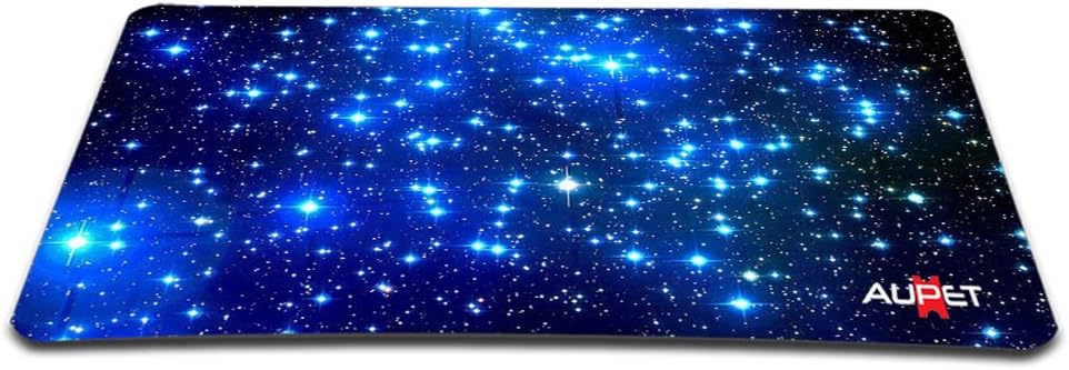 AUPET Nice Starry Sky Large Gaming Mouse Pad Mat 13.78 X 9.84 inch Computer Optical Neoprene Mousepad PC Mouse Mat Mice Pad Silicone Anti-Slip Mouse Pad FP-MP-007