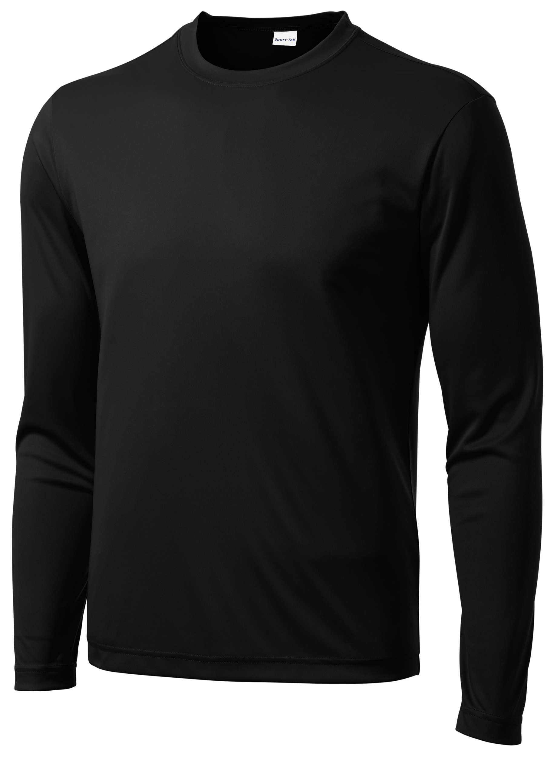 Unisex Tall Long Sleeve PosiCharge Competitor Tee | Workout Shirt for Men & Women by SPORT-TEK – XX-Large Tall, Polyester, Black, Model 823871