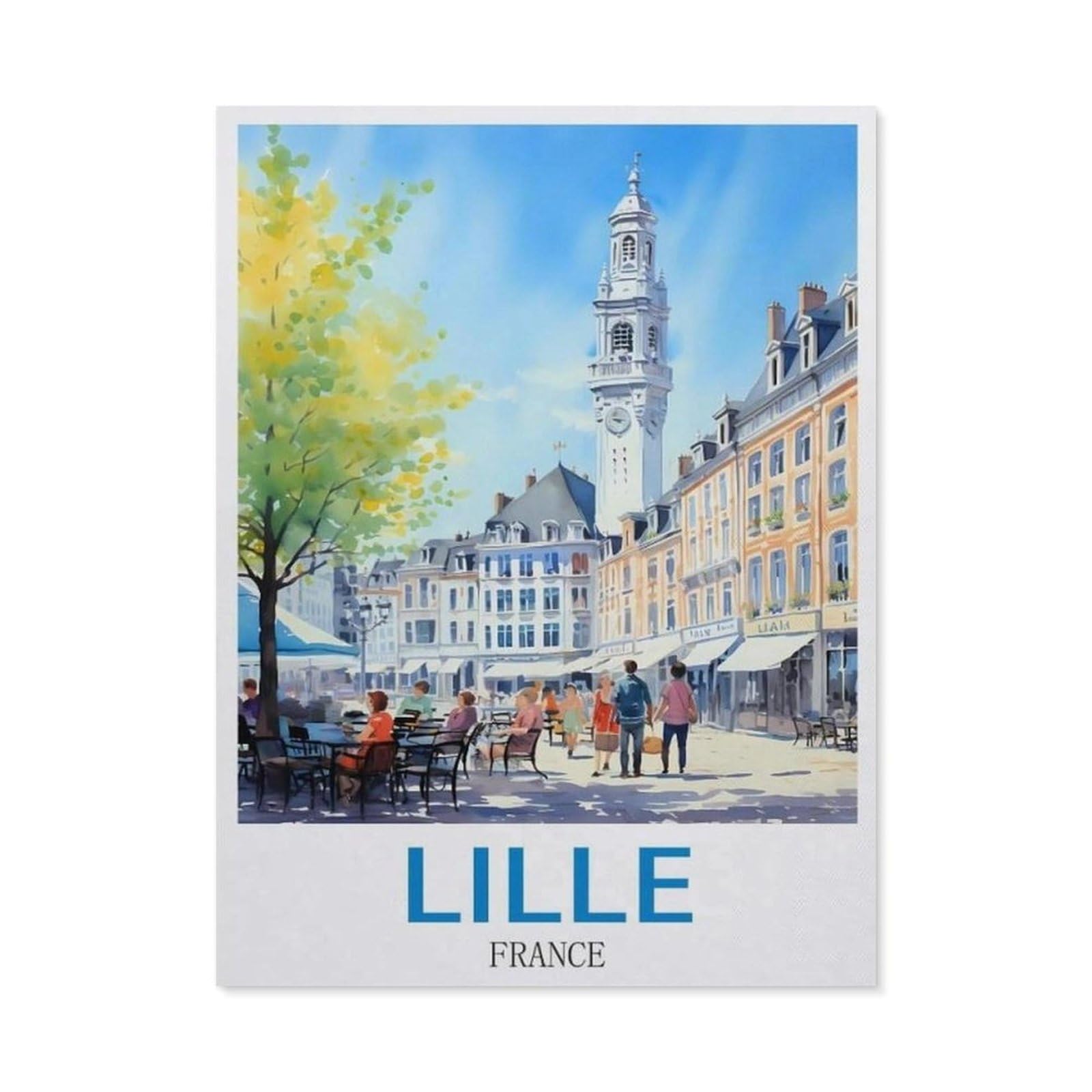 YYHMKBYY，Jigsaw Puzzles for Adults 1000 Piece，Lille France，Classic Puzzle Teens Boys Girls Puzzles for DIY Intellective Educational Game, Gift Home Decor（38x26cm）-P73