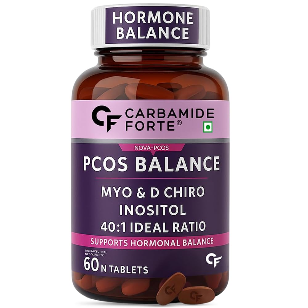 Carbamide Forte PCOS Supplement For Women - 40:1 Ratio 2000mg Myo-Inositol to D-Chiro-Inositol Supplement for PCOS - 60 Veg Inositol Tablets