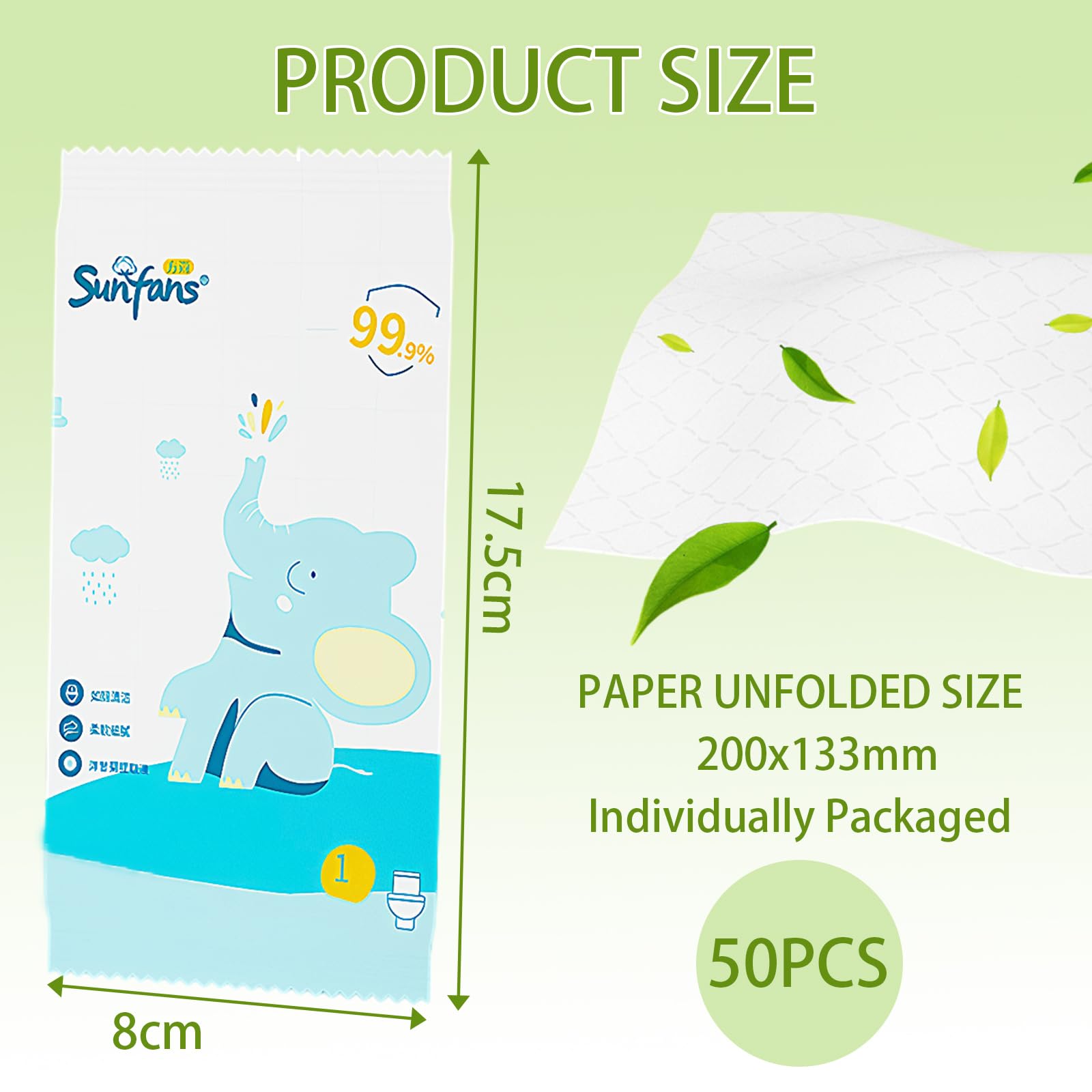 50 Piezas Toallitas Humedas Water Wipes Lingettes Douces Et Non Irritantes Respectueuses De La Peau Adaptées À La Maison Au Bureau Et À L'extérieur