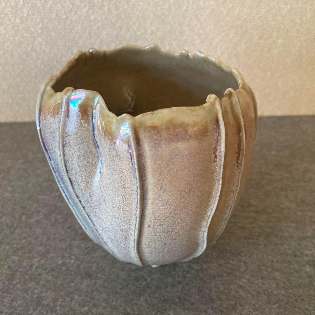 フォークアート 大きい壺 花瓶 オブジェ 柄 素焼き ネイティブ 花器