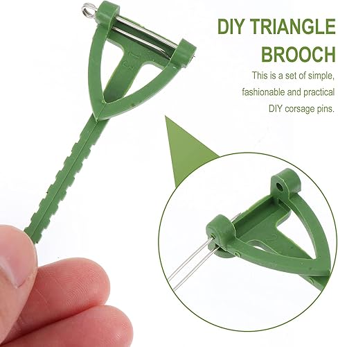 Miniatura 3 de EXCEART Broche de boda para manualidades, 100 piezas de pasadores de seguridad de plástico para ojales, ramilletes para boda, novio, broche de