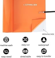 Vista 93 de TUMIYA HTV Heat Transfer Vinyl Rolls - 12" x 30 Ft HTV Vinyl, Black Iron on Vinyl DIY Design for T-Shirt (Black)