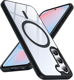 対応 Galaxy S24 FE 用ケース Magnetic対応 クリア 耐衝撃 衝撃吸収 マグネット搭載 米軍MIL規格 全面保護 | ギャラクシー s24 fe用ケース 透明 6.7インチ マット ストラップホール付き 黄変しにくい 指紋防止 耐久 おしゃれ 人気 携帯カバー 黒 MZ90-29