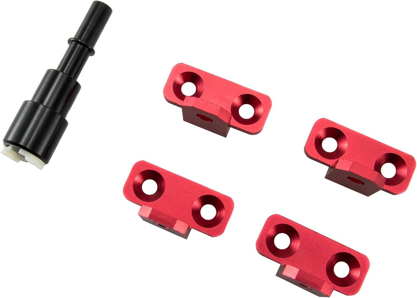 Red Fuel Rails for 1988-2006 Jeep Cherokee XJ Wrangler TJ YJ Billet Aluminum Performance Fuel Rail 1989 1990 1991 1992 1993 1994 1995 1996 1997 1998 1999 2000 2001 2002 2003 2004 2005