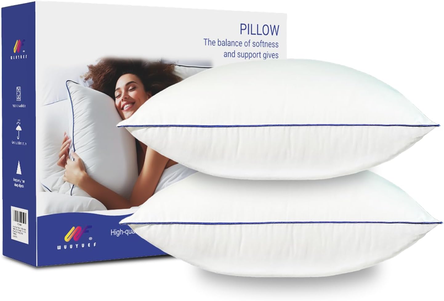 20x20 Pillow Inserts Set of 2 – Firm Hypoallergenic Square Pillow Inserts, Oeko-TEX Certified Virgin Fiber Filling, Machine Washable