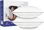12x20 Pillow Insert Set of 2, Hypoallergenic Machine Washable Fluffy Microfiber Cushions, Premium Soft Throw Pillow Stuffer & Lumbar Pillow for Couch – White