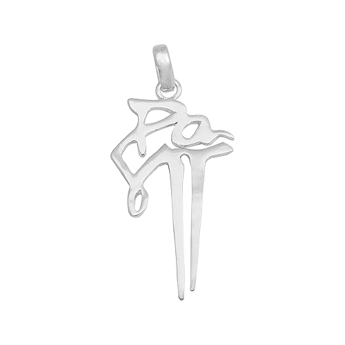 Fashionable Maa Paa Word Silver Plated Pendant