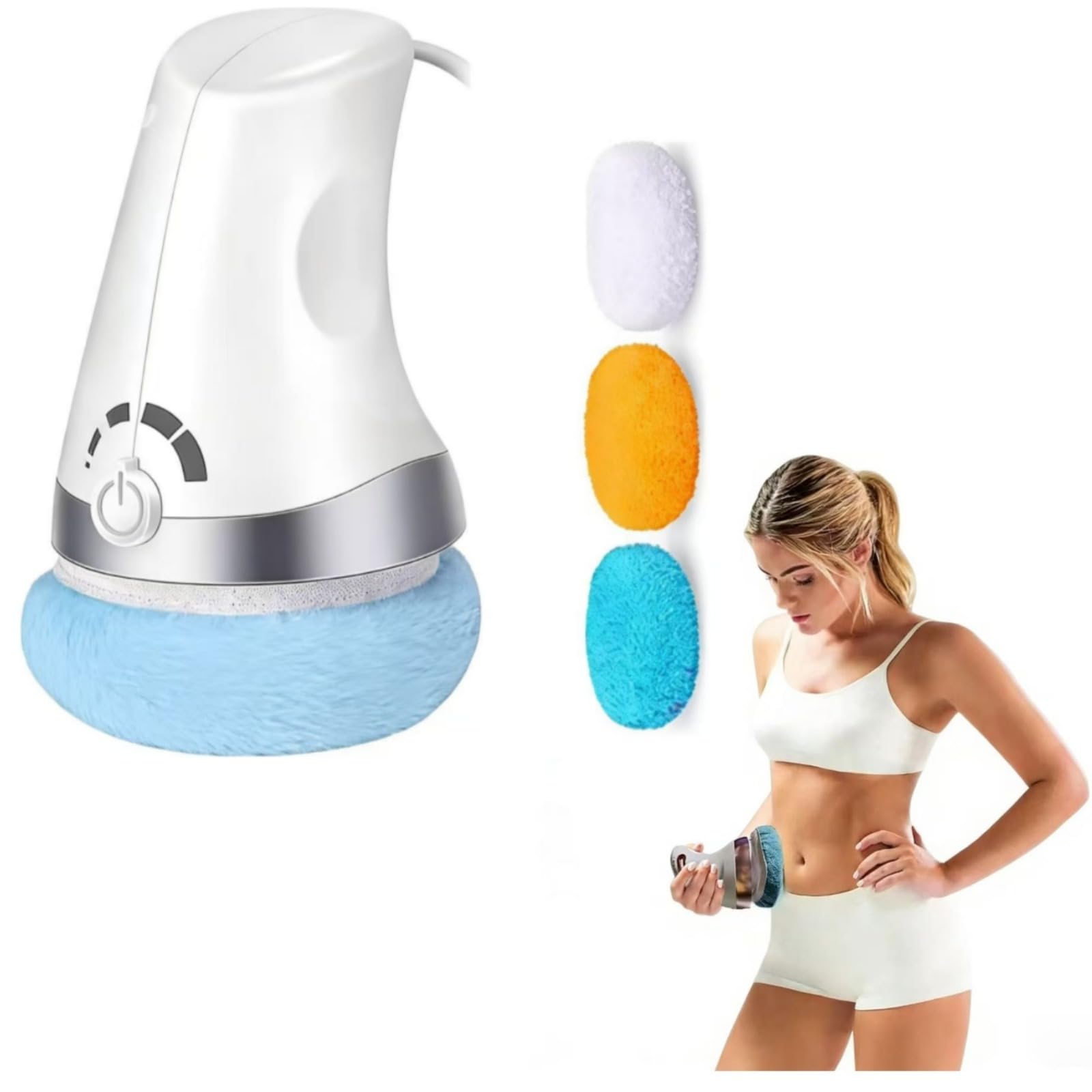 Massage Cellulite Masseur,Vibrapro Anti Cellulite,appareil anti cellulite,Intensité réglable à volonté,3 coussins amovibles en tissu doux pour soulager la fatigue physique et raffermir la silhouette