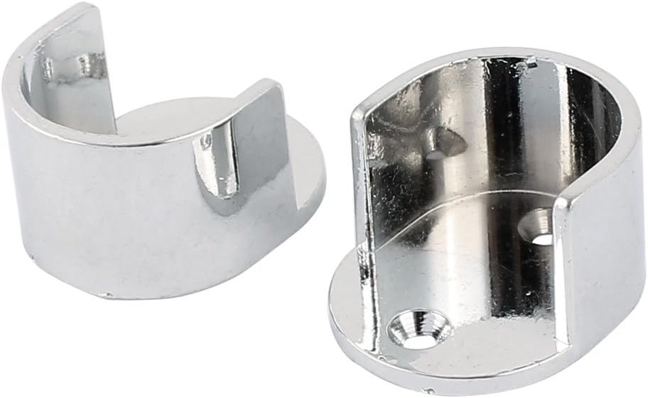 Closet Rod Bracket，Closet Pole Socket, 99mmx60mmx18mm Metal Triangular Flange Corner Brace Angle Bracket White 5pcs.