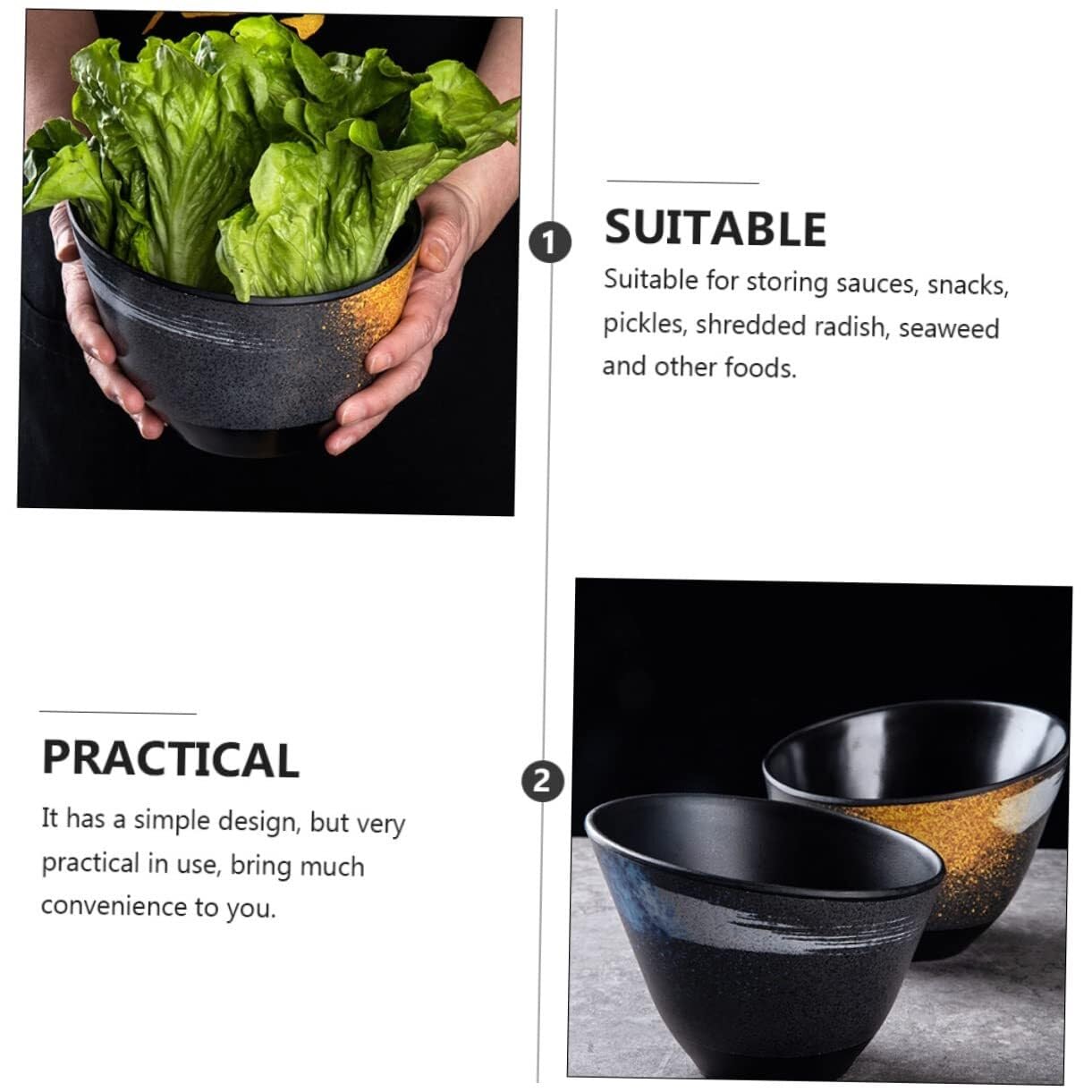 Keramik-Servierschalen für Nudeln, Salate, Nudeln und Müsli – schräges Design für einfaches Servieren und elegante Tischpräsentation
