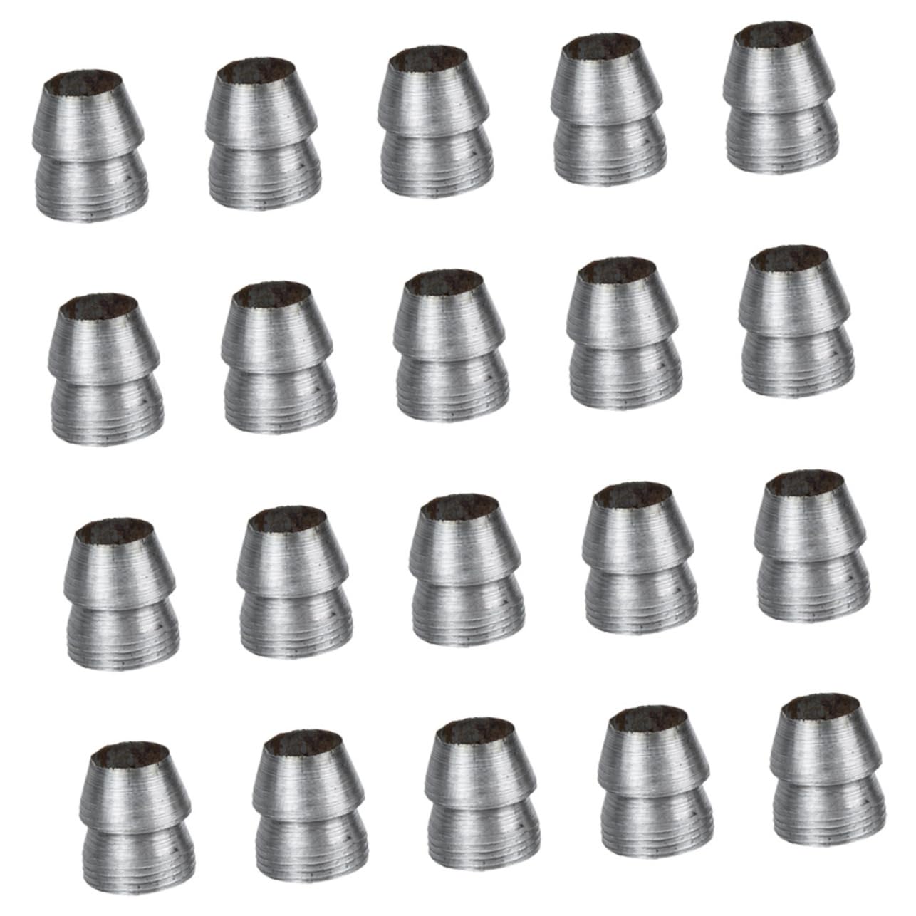 KONTONTY 20pcs Ax Wedge Steel Handle Wedges Wedge for Reinforcing Wedge Round Handle Wedges Taper Wedges for Hammer Wedge Axe Repair Tool Round Wedge Metal Axe Wedge Metal Wedge Iron Silver