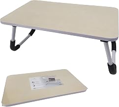 Vassoio Tavolino da Colazione a Letto Pieghevole per PC Portatile, Vassoio da Divano in Legno con Supporto per Tablet e Smartphone, Scrivania Ergonomica Salvaspazio Lavoro Tavolo Betulla