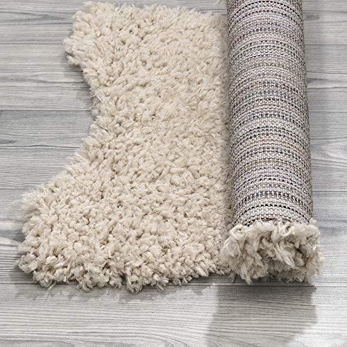 Sweet Home Flokati Collection Shag Abstract Area Rug, 2' X 3'3", Beige #TOP3
