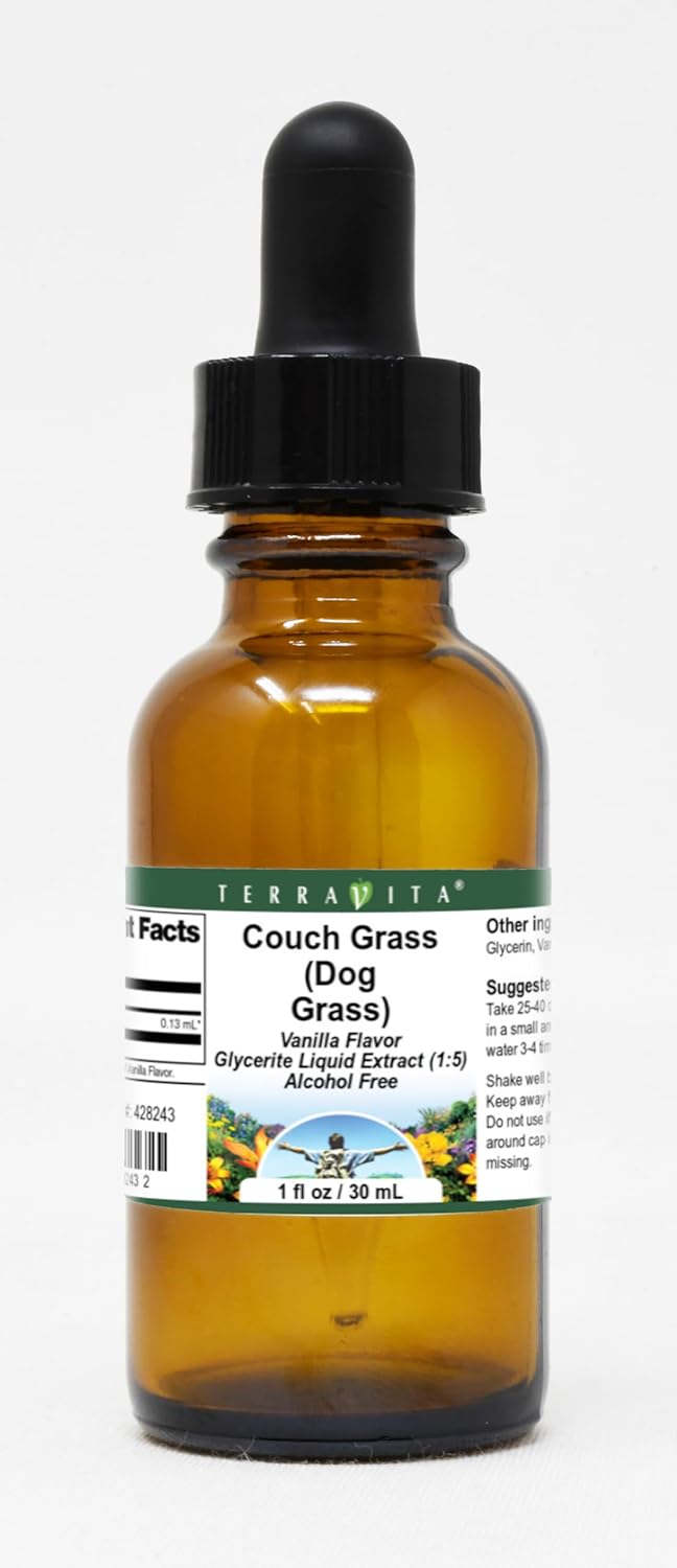 Couch Grass (Dog Grass) - Glycerite Liquid Extract (1:5) - Vanilla Flavored (1 fl oz, ZIN: 428243) - 2 Pack