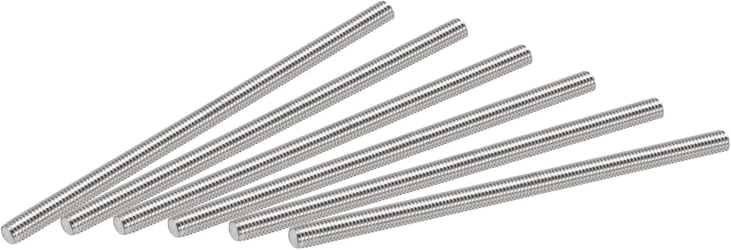 CREAP 6PCS Fully Threaded Rod 304 Stainless Steel Apply for Bolts and Nuts